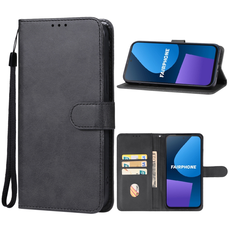 

For Fairphone 5 Leather Phone Case(Black)