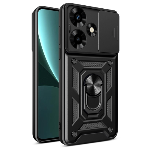 

For Infinix Hot 30 Sliding Camera Cover Design TPU+PC Phone Case(Black)