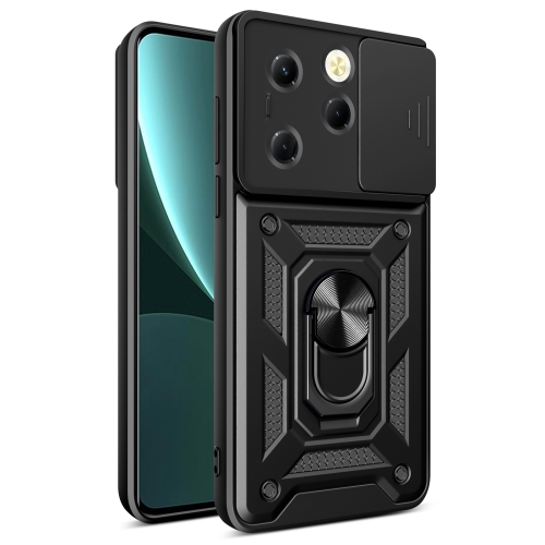

For Infinix Hot 40 / 40 Pro 4G Sliding Camera Cover Design TPU+PC Phone Case(Black)