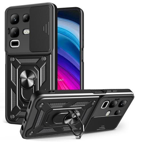 

For Infinix Note 50x Sliding Camera Cover Design TPU+PC Phone Case(Black)