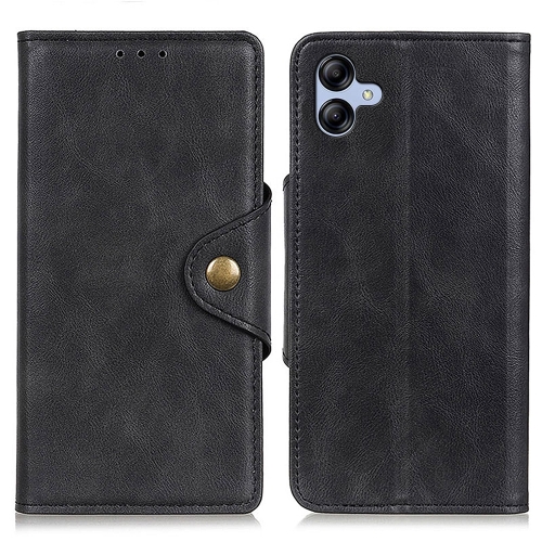 

For Samsung Galaxy A05 4G Copper Buckle Sheepskin Texture Leather Phone Case(Black)