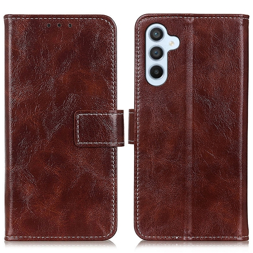 

For Samsung Galaxy S24 Retro Crazy Horse Texture Leather Phone Case(Brown)