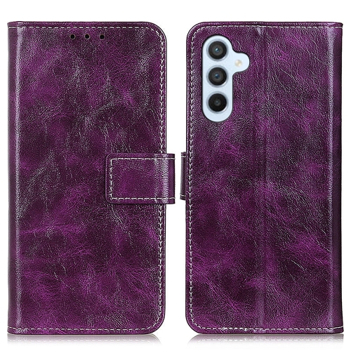 

For Samsung Galaxy S24+ Retro Crazy Horse Texture Leather Phone Case(Purple)