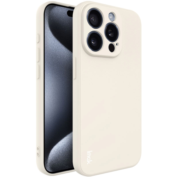 

For iPhone 15 Pro Max imak UC-4 Series Straight Edge TPU Phone Case(White)