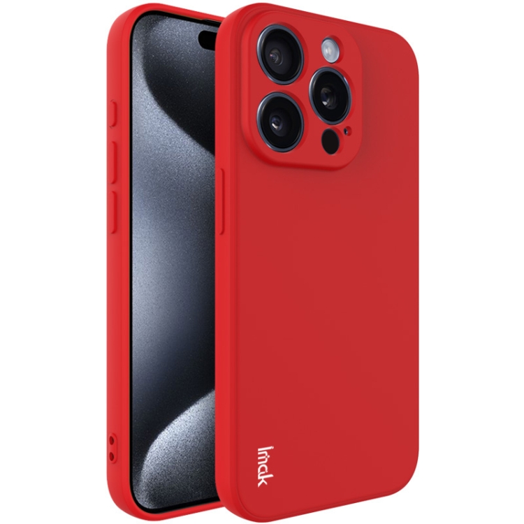 

For iPhone 15 Pro Max imak UC-4 Series Straight Edge TPU Phone Case(Red)
