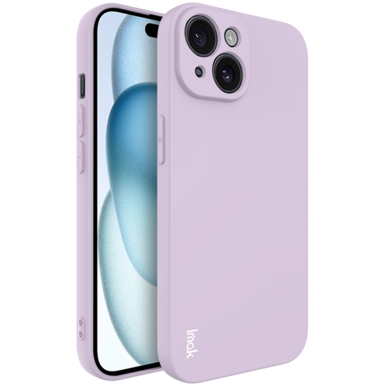 

For iPhone 15 Plus imak UC-4 Series Straight Edge TPU Phone Case(Purple)
