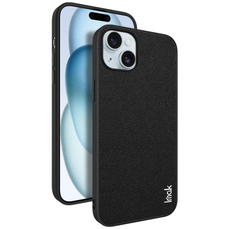 

For iPhone 15 IMAK LX-5 Series Shockproof PC + PU + TPU Protective Phone Case(Cross Texture)