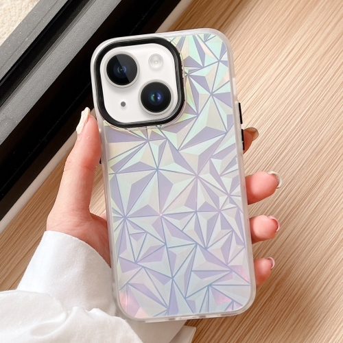 

For iPhone 14 Plus Laser Diamond Pattern Frosted Phone Case(Black)