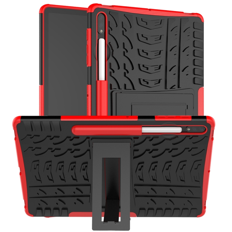 

For Samsung Galaxy Tab S9+ Tire Texture TPU + PC Tablet Case(Red)