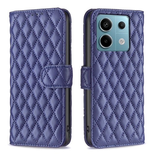 

For Xiaomi Redmi Note 13 Pro 5G Diamond Lattice Wallet Leather Flip Phone Case(Blue)