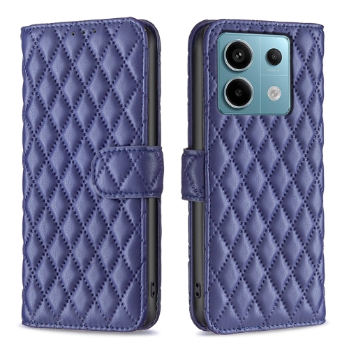 

For Xiaomi Redmi Note 13 Pro 4G Global Diamond Lattice Wallet Leather Flip Phone Case(Blue)