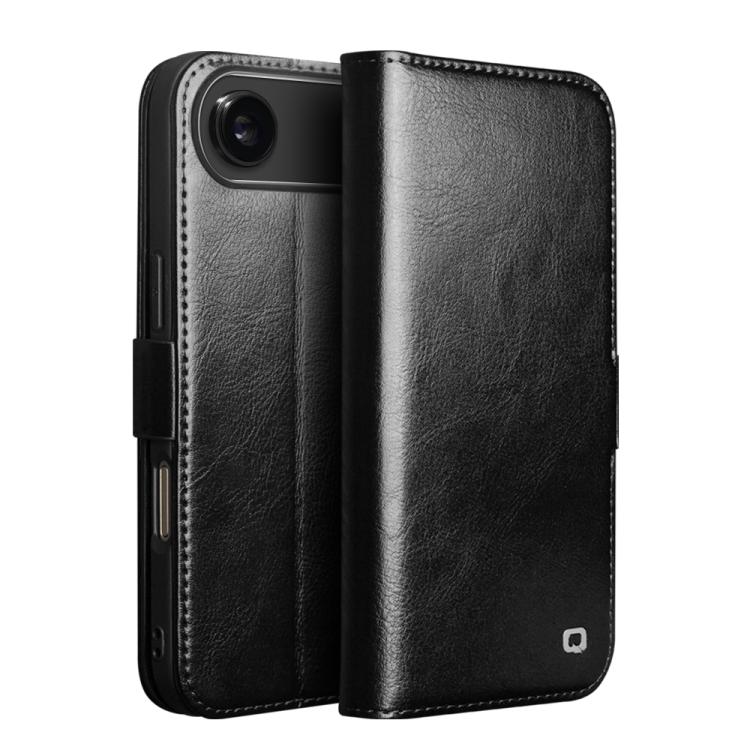 

For iPhone Air QIALINO Classic 103 Buckle Genuine Leather Phone Case(Black)