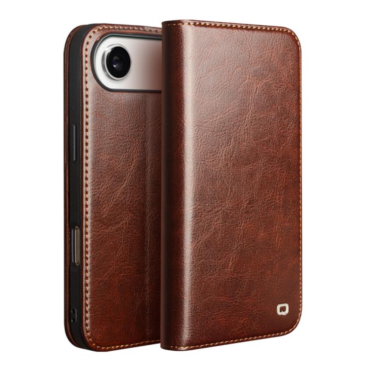 

For iPhone 17 Air QIALINO Classic Genuine Leather Phone Case(Brown)