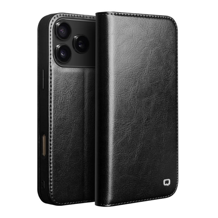 

For iPhone 17 Pro QIALINO Classic Genuine Leather Phone Case(Black)