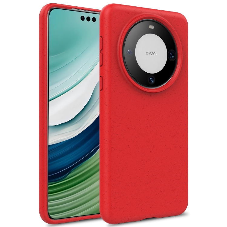 

For Huawei Mate 60 Wheat Straw Material + TPU Phone Case(Red)