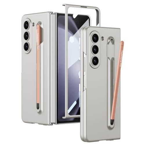 

For Samsung Galaxy Z Fold5 5G GKK Integrated Ultra-thin PC Phone Case with Pen Slots, No Include Pen(Silver)