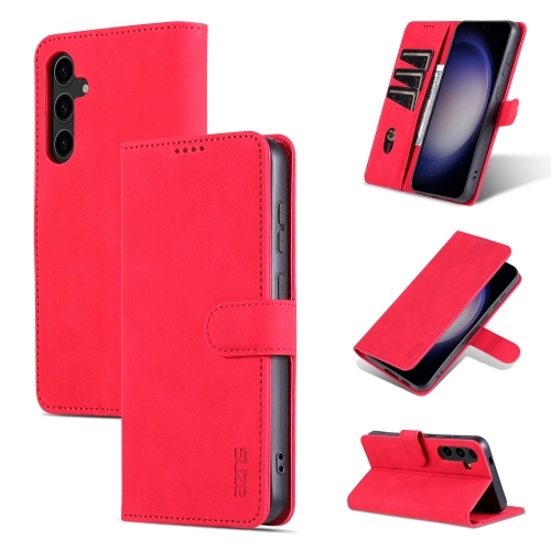 

For Samsung Galaxy S24 5G AZNS Skin Feel Calf Texture Flip Leather Phone Case(Red)