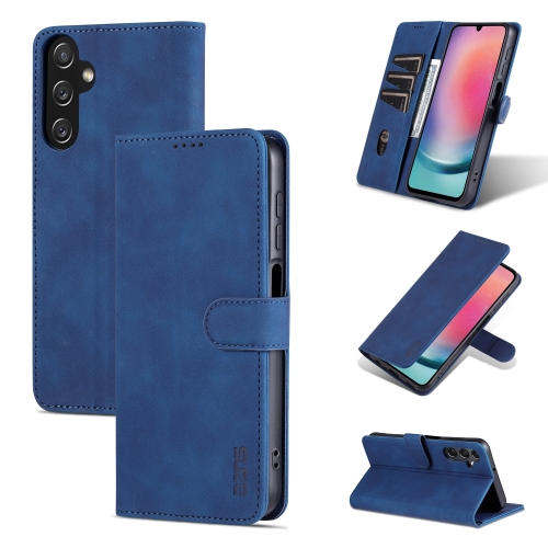 

For Samsung Galaxy A05s AZNS Skin Feel Calf Texture Flip Leather Phone Case(Blue)