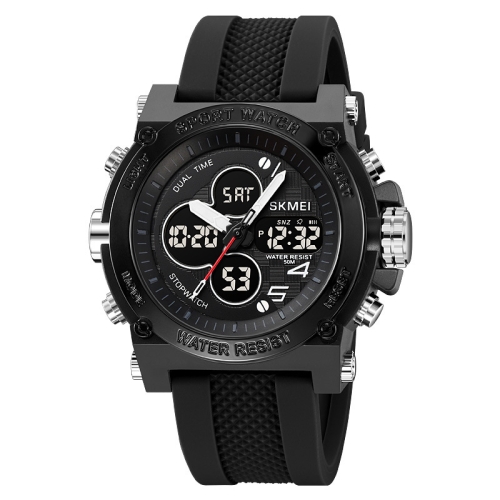 

SKMEI 2065 50M Waterproof Multifunctional Men Dual Display Sports Digital Wrist Watch(Black)