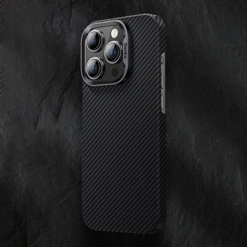 

For iPhone 15 Pro Max Benks 600D Kevlar Carbon Fiber Phone Case(Black)