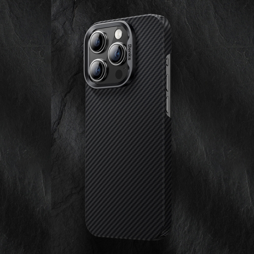 

For iPhone 15 Pro Benks 600D MagSafe Magnetic Kevlar Carbon Fiber Phone Case(Black)