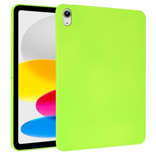 

For iPad 10th Gen 10.9 2022 Oil Spray Skin-friendly TPU Tablet Case(Fluorescent Green)