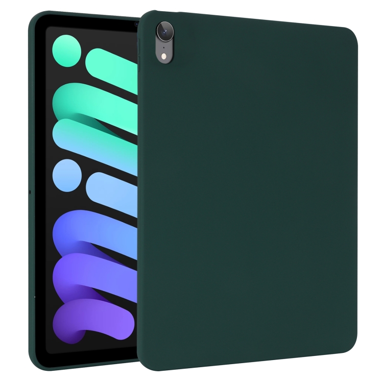 

For iPad mini 6 Oil Spray Skin-friendly TPU Tablet Case(Deep Green)