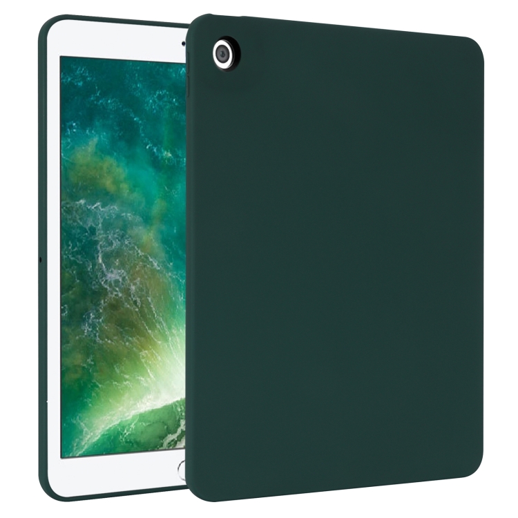 

For iPad Air / Air 2 / 9.7 2017 / 2018 Oil Spray Skin-friendly TPU Tablet Case(Deep Green)
