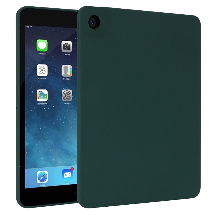 

For iPad mini 5 / 4 / 3 / 2 Oil Spray Skin-friendly TPU Tablet Case(Deep Green)