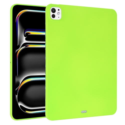 

For iPad Pro 11 2024 Oil Spray Skin-friendly TPU Tablet Case(Fluorescent Green)