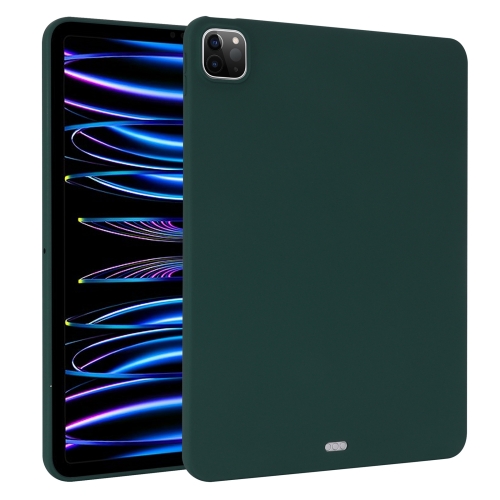 

For iPad Pro 12.9 2018/2020/2021/2022 Oil Spray Skin-friendly TPU Tablet Case(Deep Green)