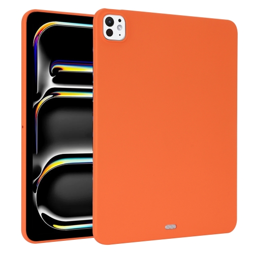 

For iPad Pro 13 2024 Oil Spray Skin-friendly TPU Tablet Case(Orange)