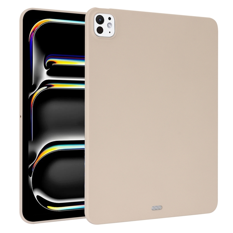 

For iPad Pro 13 2024 Oil Spray Skin-friendly TPU Tablet Case(Milk White)