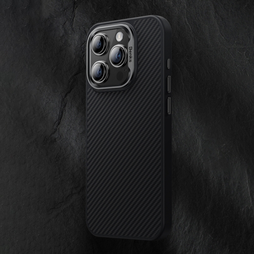 

For iPhone 15 Pro Max Benks 600D MagSafe Kevlar Carbon Fiber Shockproof Phone Case(Black)