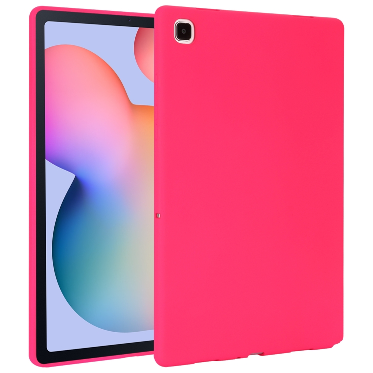 

For Samsung Galaxy Tab S6 Lite P610 Oil Spray Skin-friendly TPU Tablet Case(Rose Red)