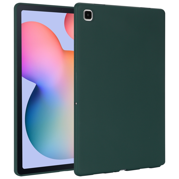 

For Samsung Galaxy Tab S6 Lite P610 Oil Spray Skin-friendly TPU Tablet Case(Deep Green)