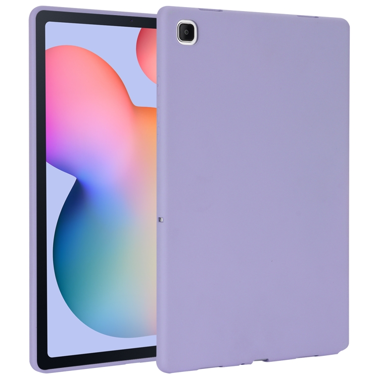 

For Samsung Galaxy Tab S6 Lite P610 Oil Spray Skin-friendly TPU Tablet Case(Purple)