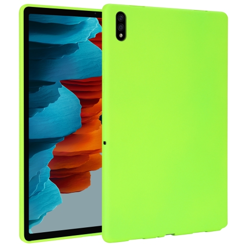 

For Samsung Galaxy Tab S7 / S8 Oil Spray Skin-friendly TPU Tablet Case(Fluorescent Green)