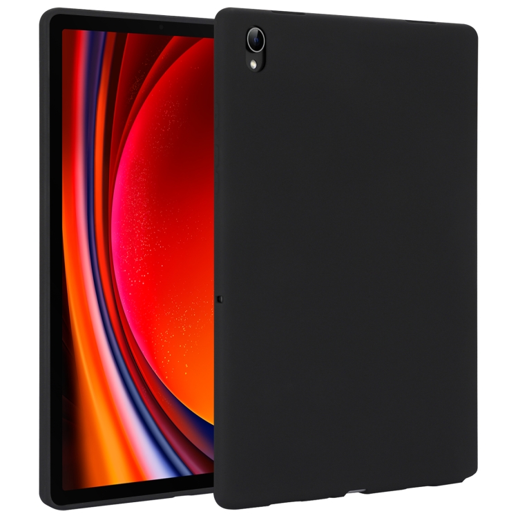 

For Samsung Galaxy Tab S9 Oil Spray Skin-friendly TPU Tablet Case(Black)