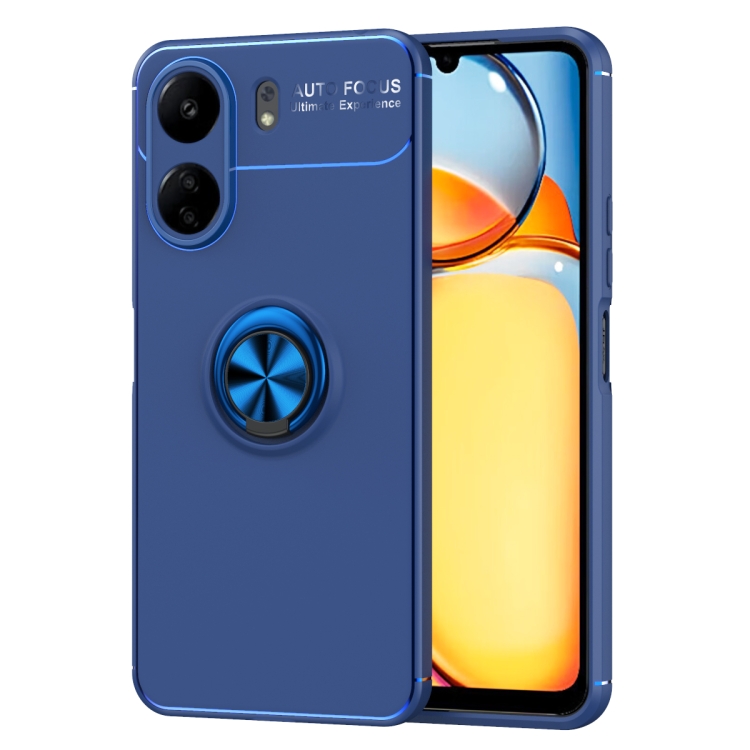 

For Xiaomi Redmi 13C Metal Ring Holder TPU Phone Case(Blue)