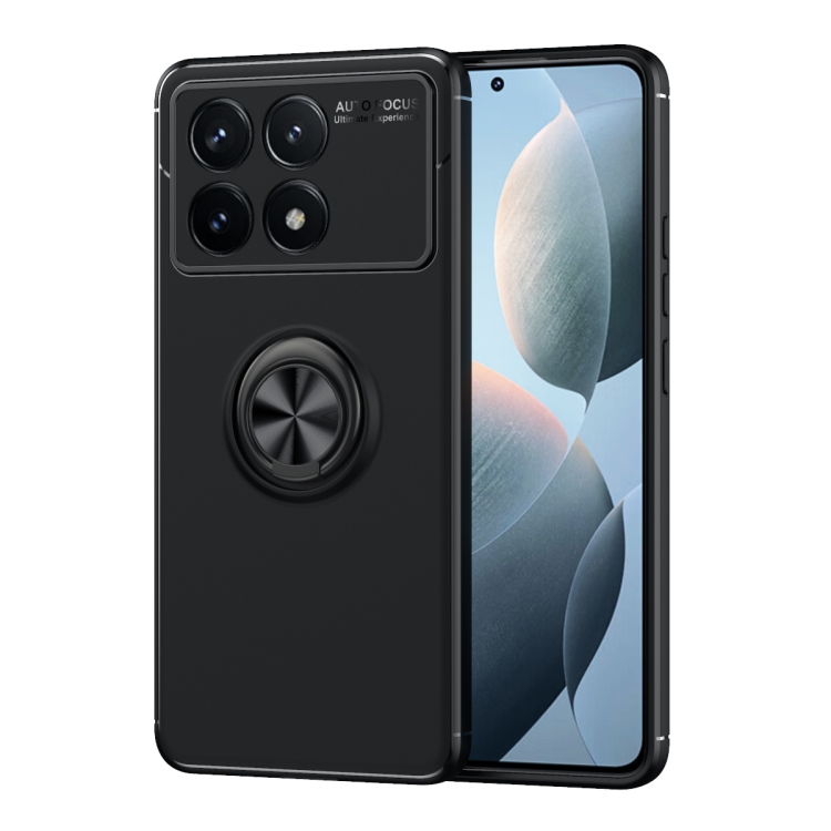 

For Xiaomi Redmi K70 / K70 Pro Metal Ring Holder TPU Phone Case(Black)