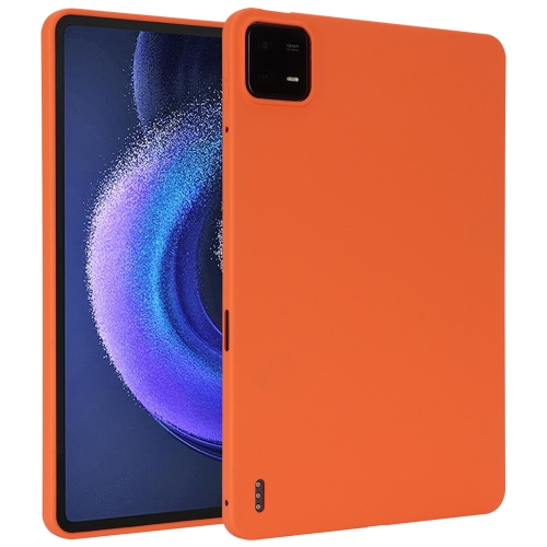 For Xiaomi Pad 6 / 6 Pro Oil Spray Skin-friendly TPU Tablet Case(Orange) обложка lazarr onzo second skin для samsung galaxy note 10 1 p 6010 2014 edition коричневый