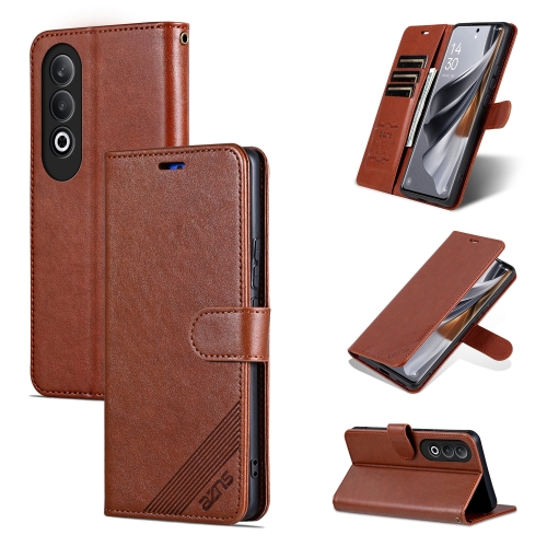 

For OnePlus Nord CE4 AZNS Sheepskin Texture Flip Leather Phone Case(Brown)