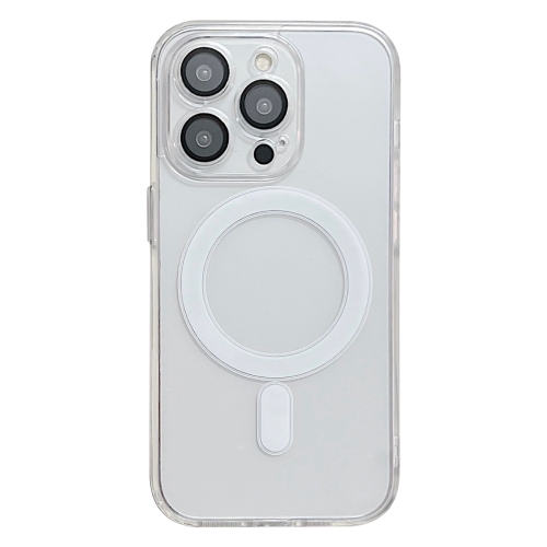 For iPhone 14 Pro Acrylic MagSafe Magnetic Lens Film Protection Phone Case(Transparent) 