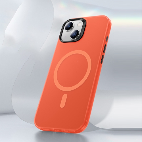 

For iPhone 15 Benks Light Sand Series MagSafe Magnetic Shockproof Phone Case(Orange)