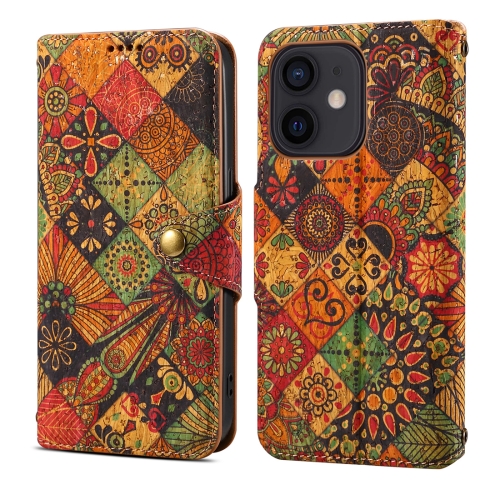 

For iPhone 11 Denior Flower Language Series Cork Fabric Oil Edge Leather Phone Case(Autumn)