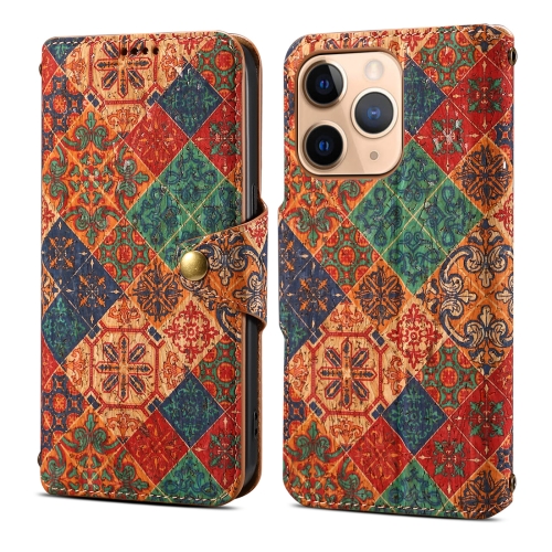 

For iPhone 11 Pro Denior Flower Language Series Cork Fabric Oil Edge Leather Phone Case(Winter)