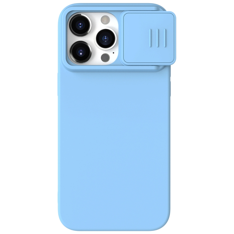 

For iPhone 15 Pro NILLKIN CamShield Liquid Silicone Phone Case(Sky Blue)