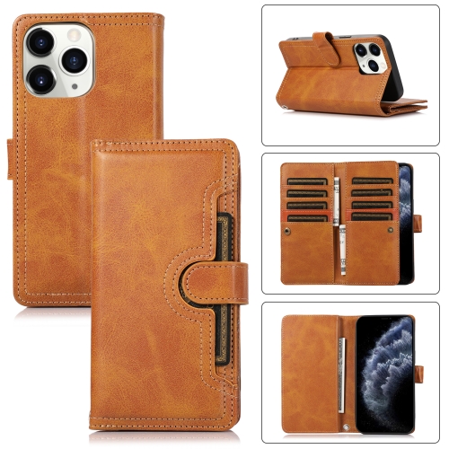 

For iPhone 11 Pro Wristband Card Slot Leather Phone Case(Brown)