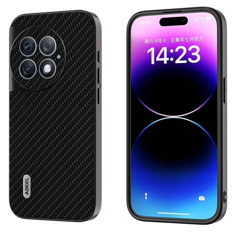 

For OnePlus Ace 2 Pro ABEEL Carbon Fiber Texture Protective Phone Case(Black)